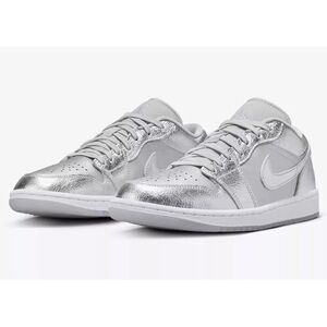 Nike Metallic Silver Low-Top Sneakers